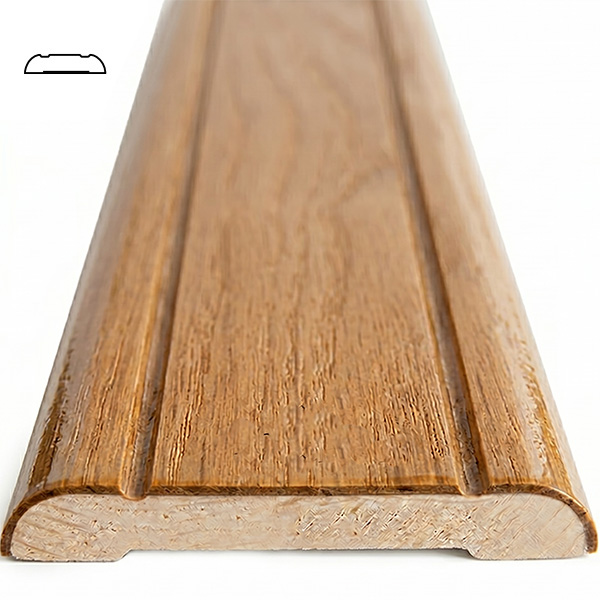 Pircher Coprifilo 2 Righe in Legno Lucidato Rovere MM10X65X2500* - PIRCHER OBERLAND - Immagine 2